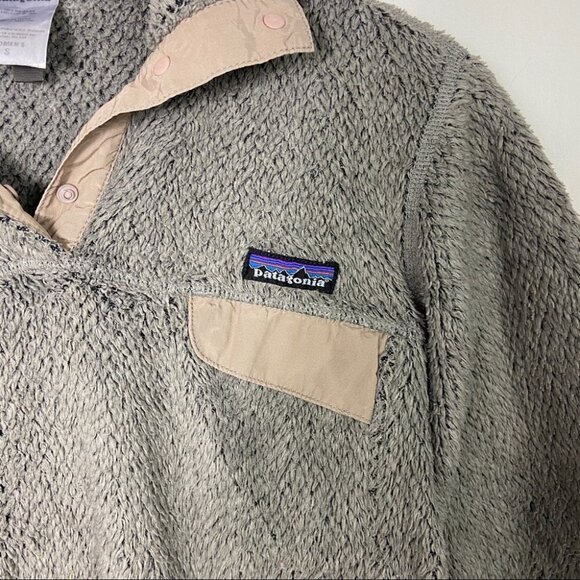 Patagonia Synchilla T Snap Fleece Pullover Sweater Grey Brown Size Small Hiking - Picture 5 of 10